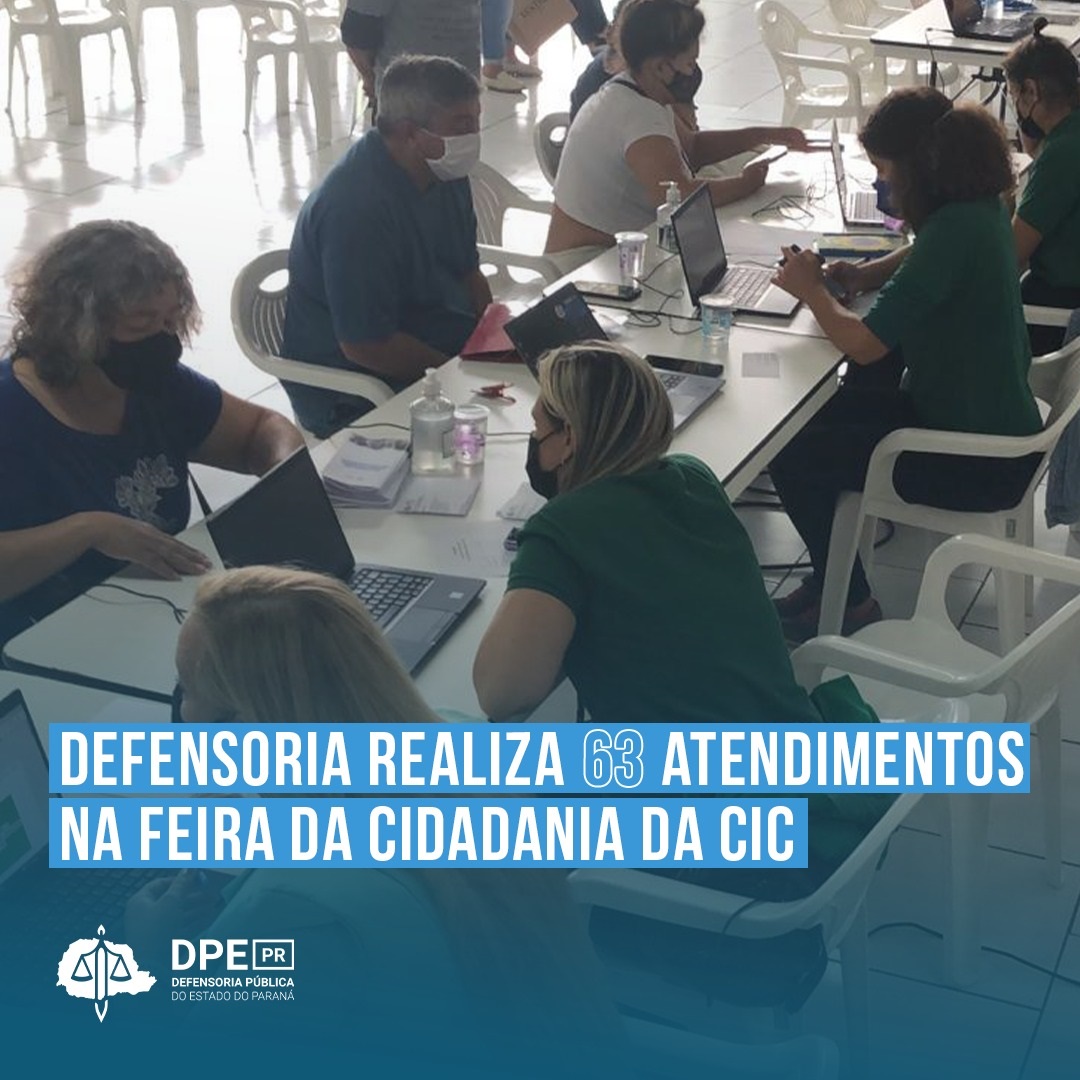Imagem do atendimento da Defensoria Pública na Feira da Cidadania da CIC