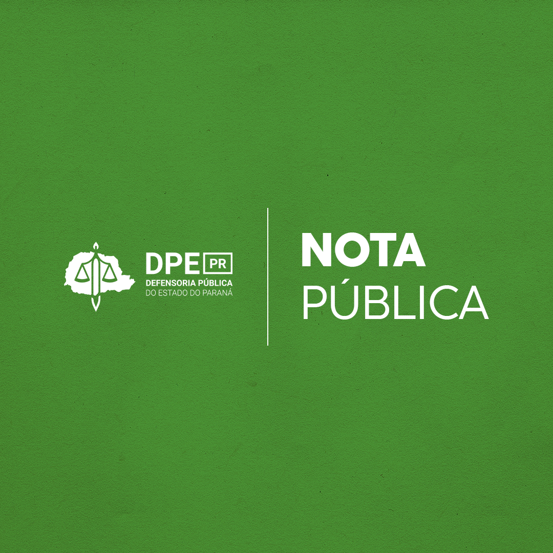 texto com a logo da DPE-PR; à direita, lê-se
