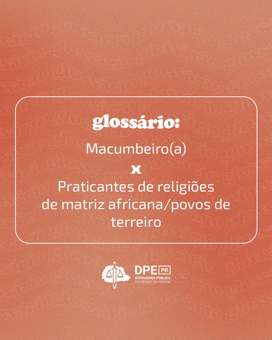 Glossário: Macumbeiro(a) x Praticantes de religiões de matriz africana/povos de terreiro