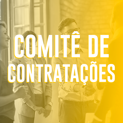 imagem com pessoas e com texto: comitê de contratações