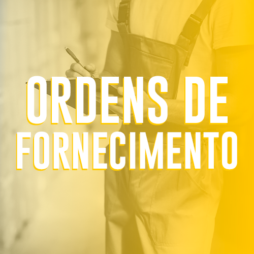 imagem de uma pessoa escrevendo com texto: ordens de fornecimento