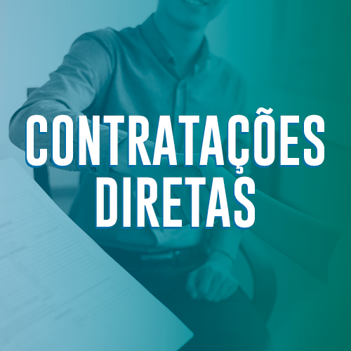 imagem com uma pessoa e com o texto: contratações diretas