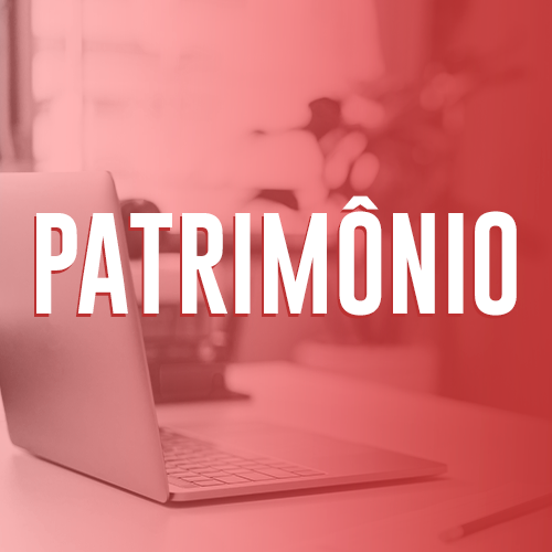 imagem de um notebook e texto: patrimônio