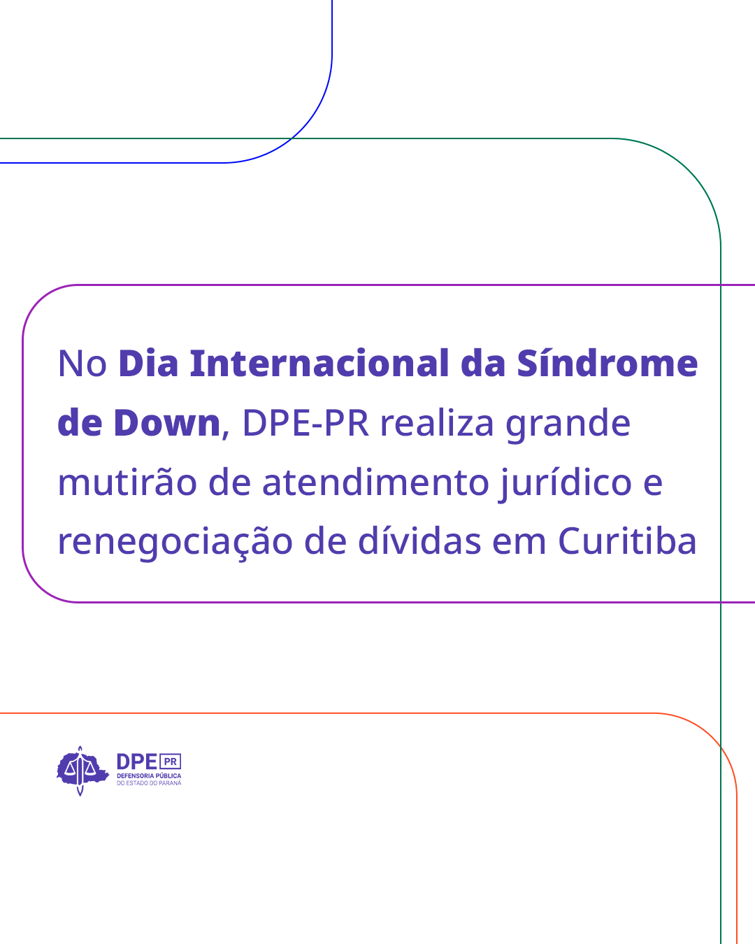 Na imagem branca é possível ler a frase