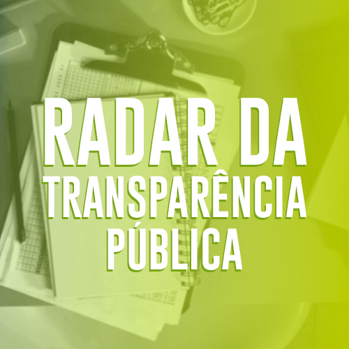 constam livros na imagem e está escrito "radar da transparência pública"