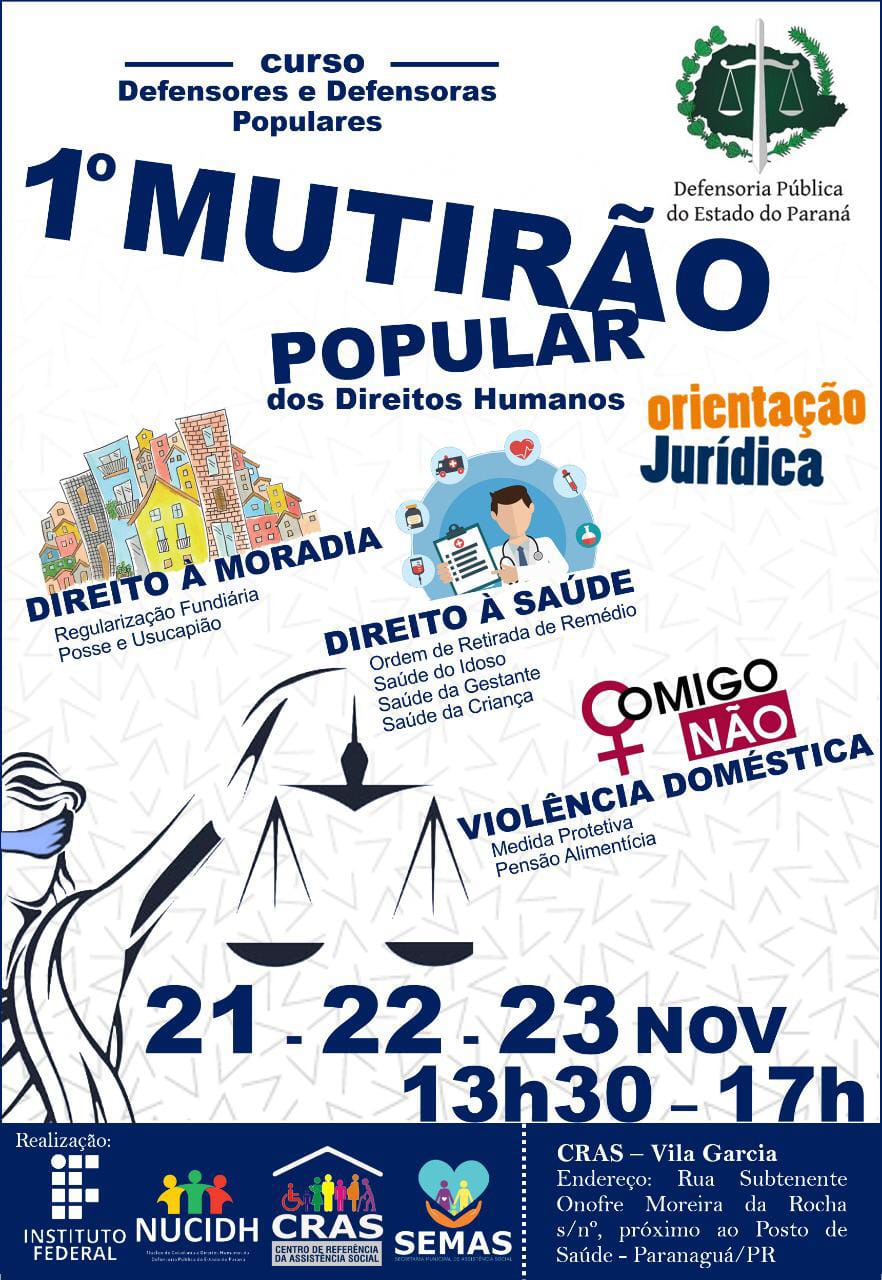 1 mutirão defensores e defensoras