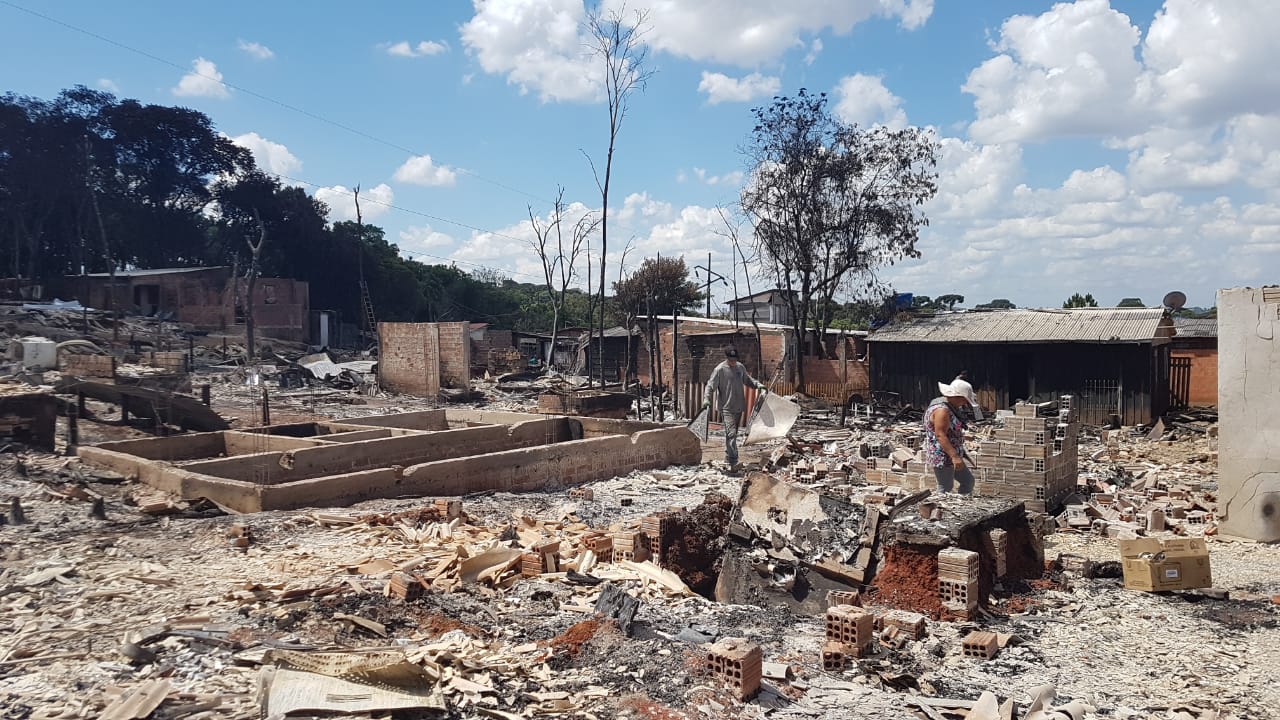 Local incendiado.