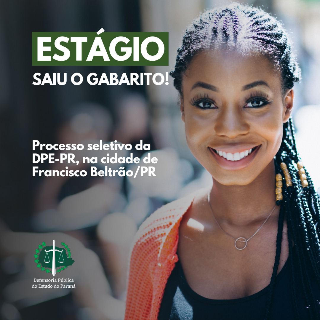 DPE-PR divulga gabarito de processo seletivo em Francisco Beltrão