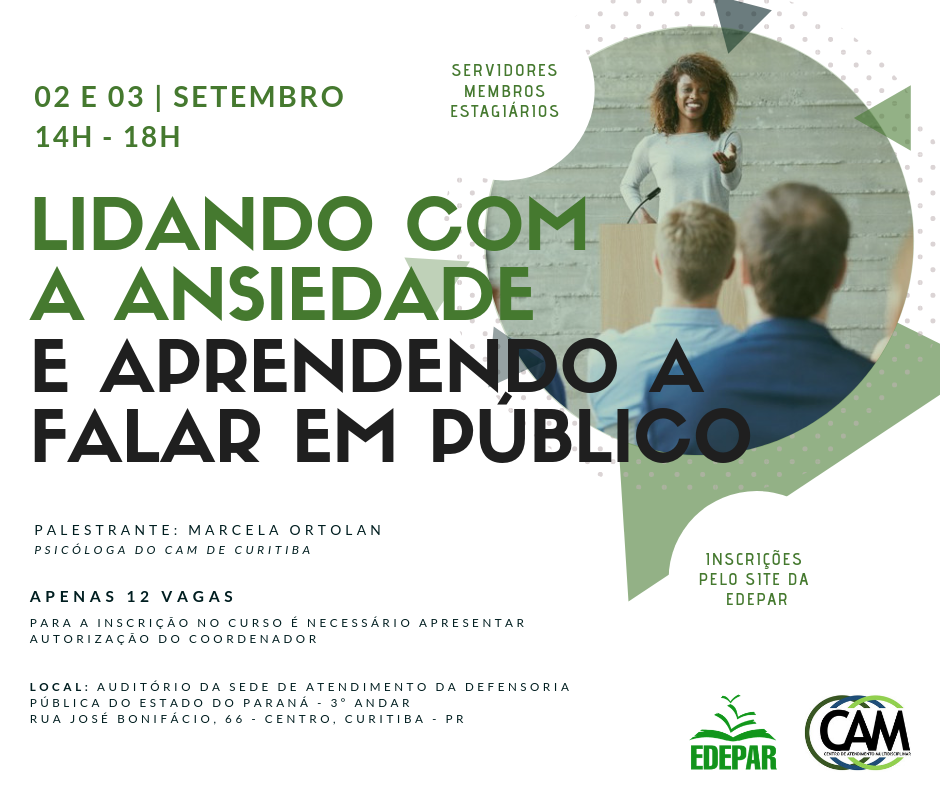 Curso “Lidando com a Ansiedade e Aprendendo a Falar em Público