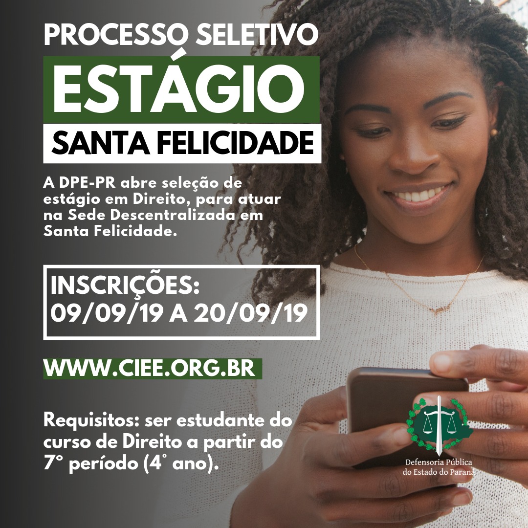 DPE-PR abre vagas de estágio em Curitiba