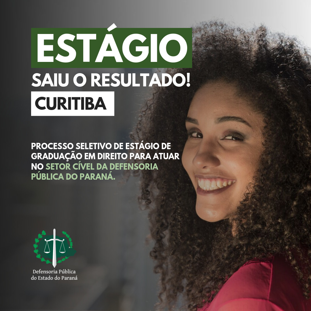 Processo seletivo para atuar no setor cível na Defensoria Pública do Estado do Paraná