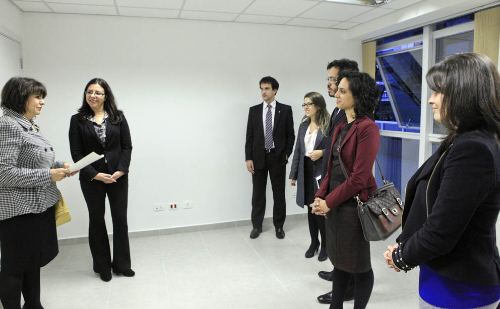 Entrega da sala para a Defensoria Pública