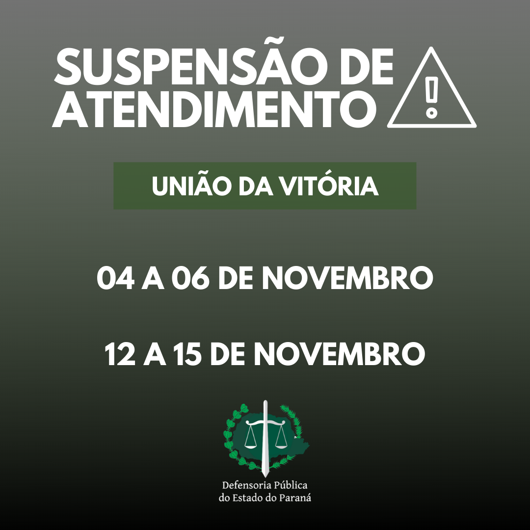 Entre os dias 04 a 06 de novembro e 12 a 15 do mesmo mês