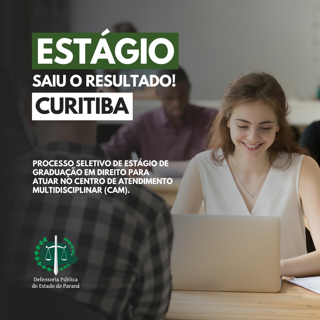 Nessa quinta-feira (27), saiu o resultado parcial do processo seletivo de estágio de graduação em Direito para atuar no Centro de Atendimento Multidisciplinar (CAM), referente ao Edital de Abertura n° 011/2020.