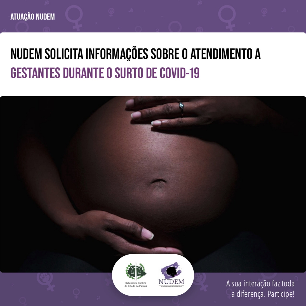 NUDEM solicita informações sobre o atendimento a gestantes durante o surto de COVID-19