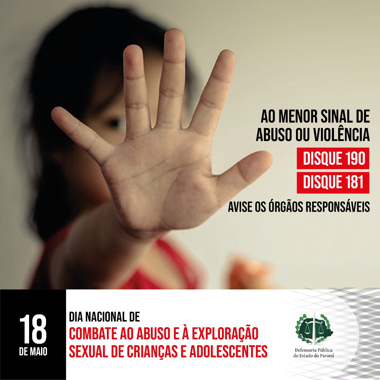 A união de esforços entre órgãos, ONG’s e sociedade civil é fundamental para extinguir esse mal.