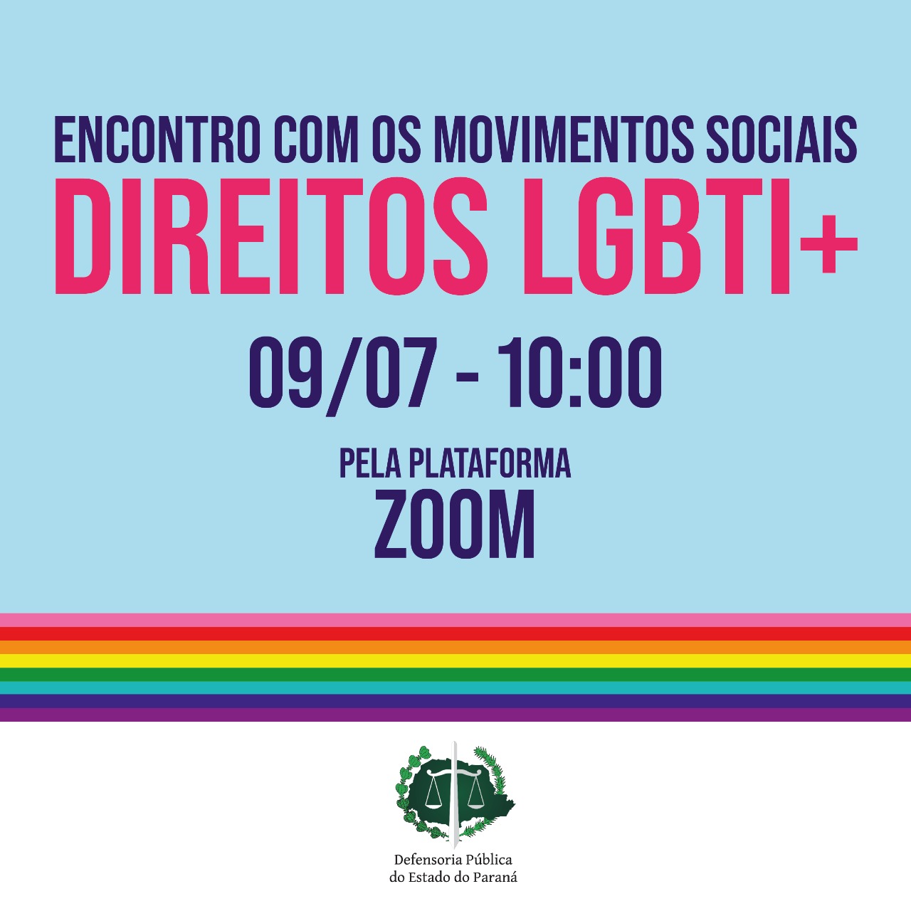 Reunião será on-line e terá como tema central os direitos LGBTI+
