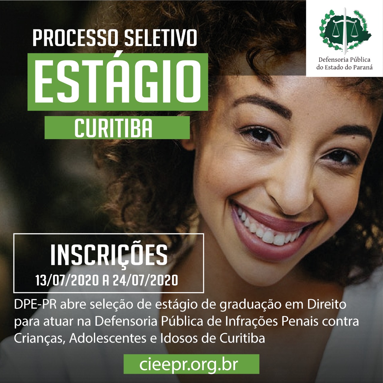 DPE-PR abre vagas de estágio em Curitiba