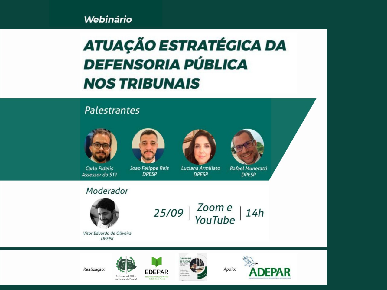 DPE-PR promove evento de atuação estratégica da Defensoria nos tribunais