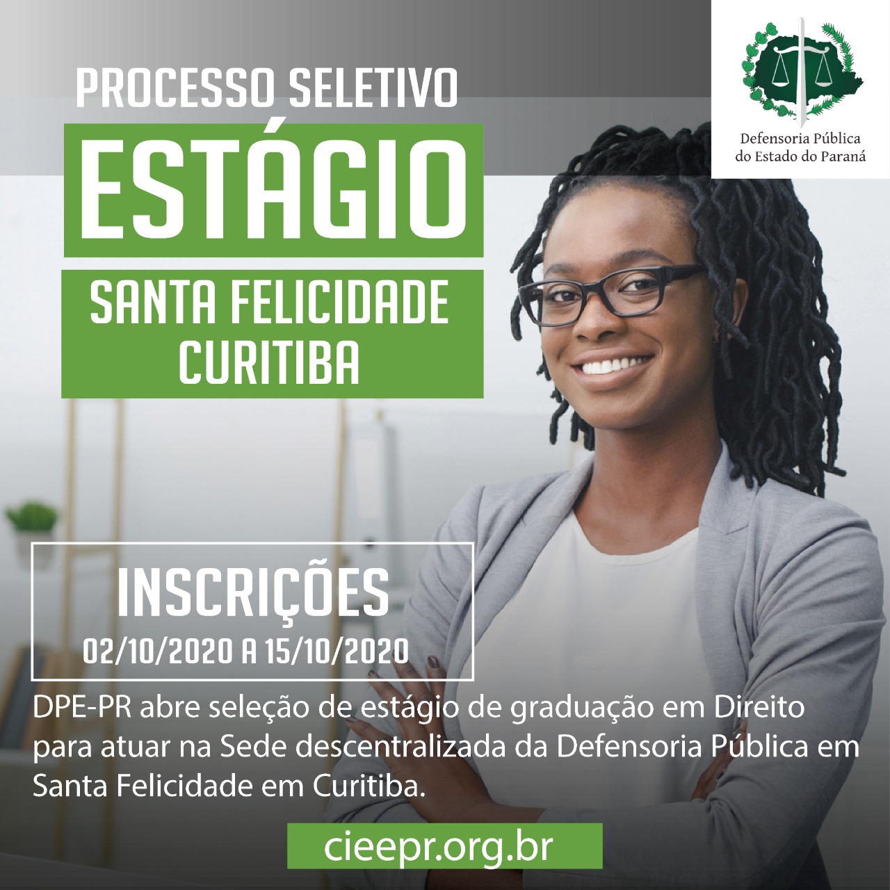 DPE-PR abre vagas de estágio em Curitiba
