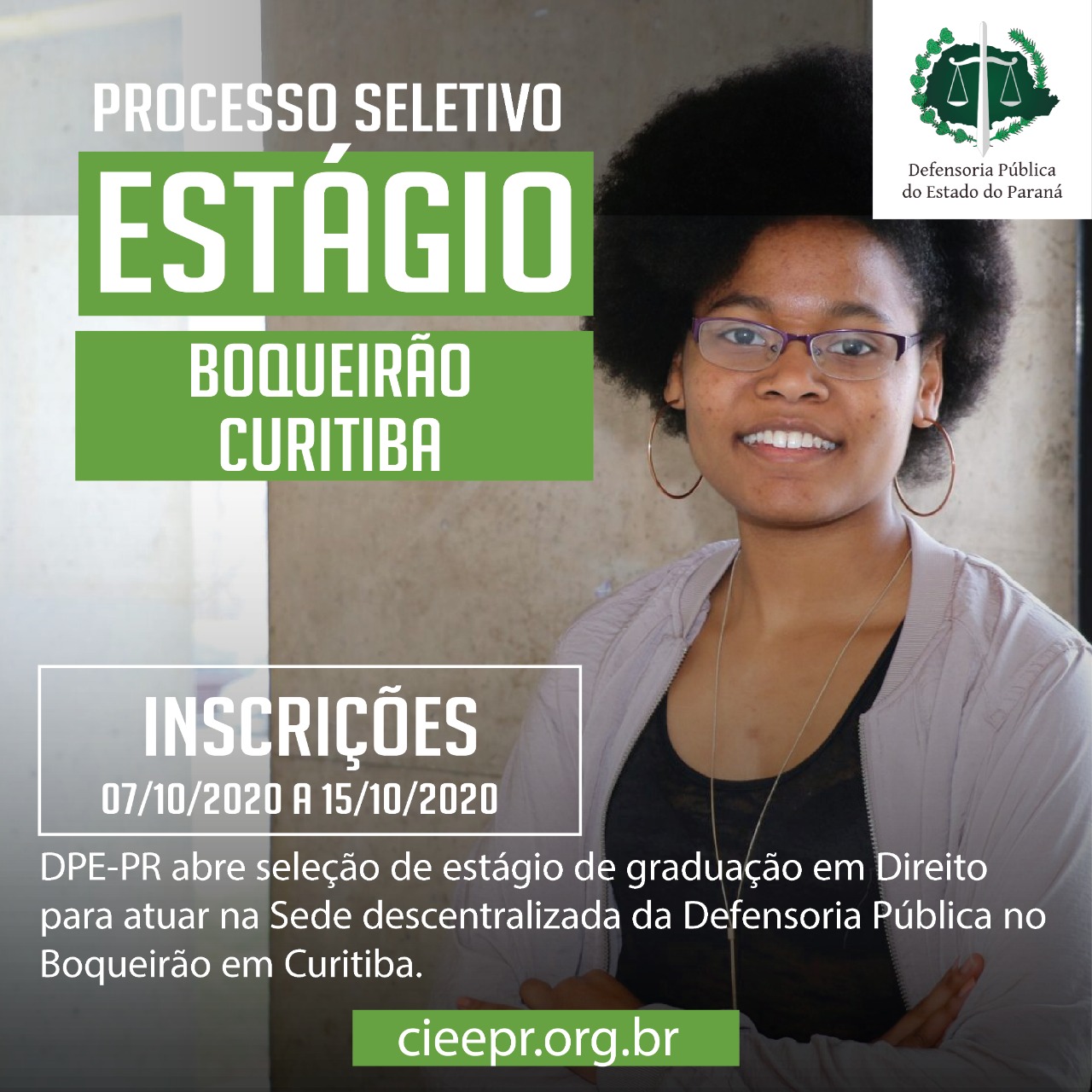 DPE-PR abre vagas de estágio em Curitiba