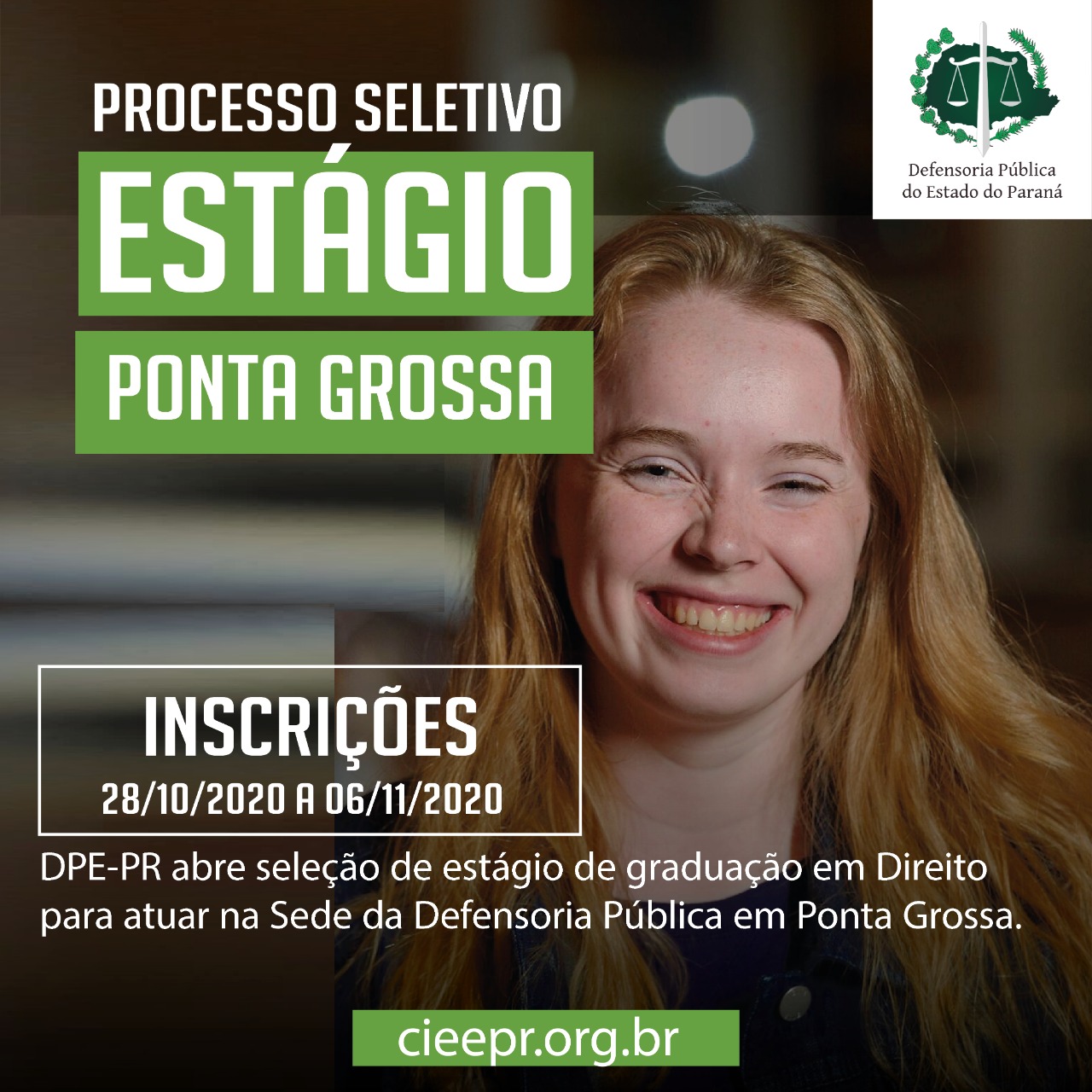 DPE-PR abre vagas de estágio em Ponta Grossa.