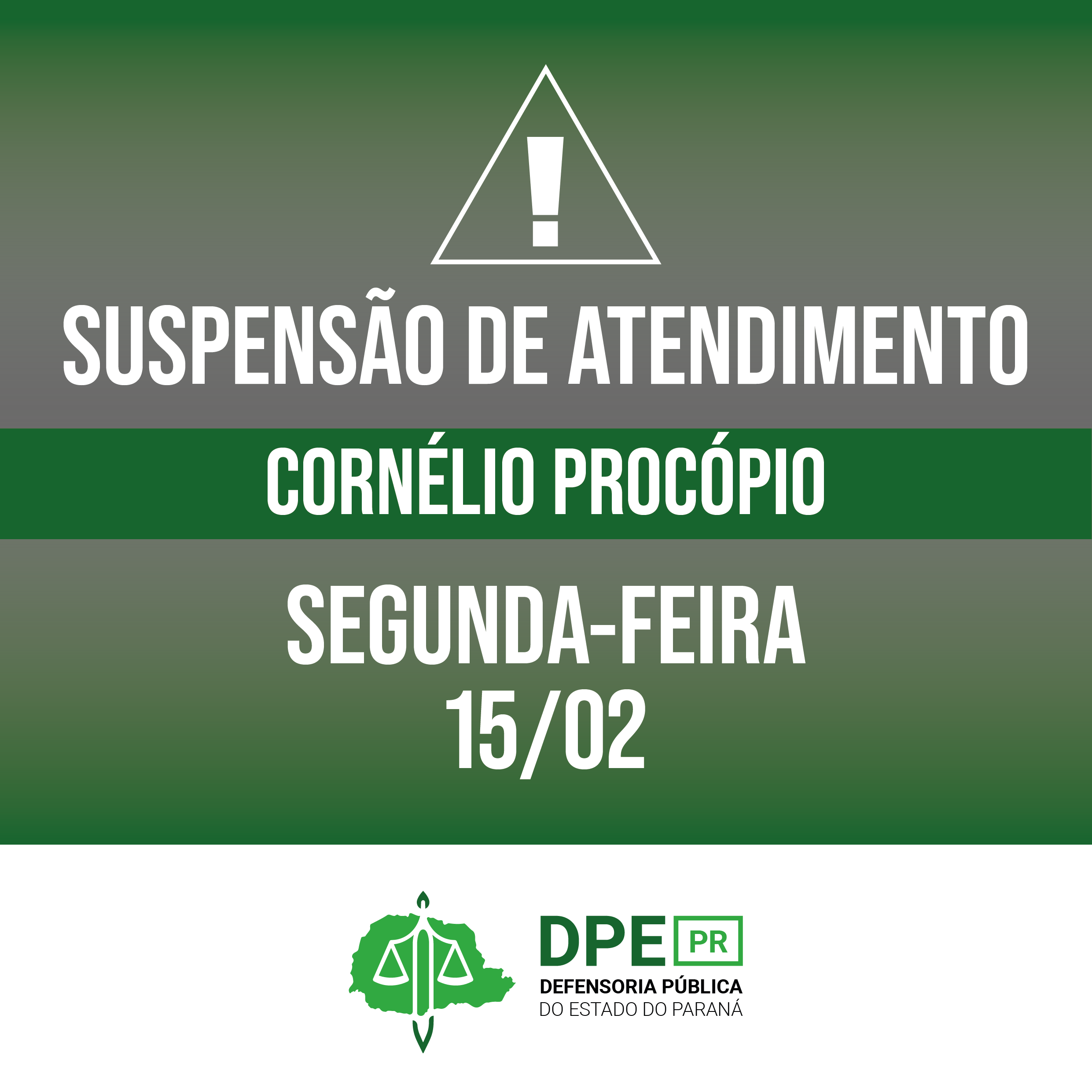 Suspensão de Atendimento Cornélio