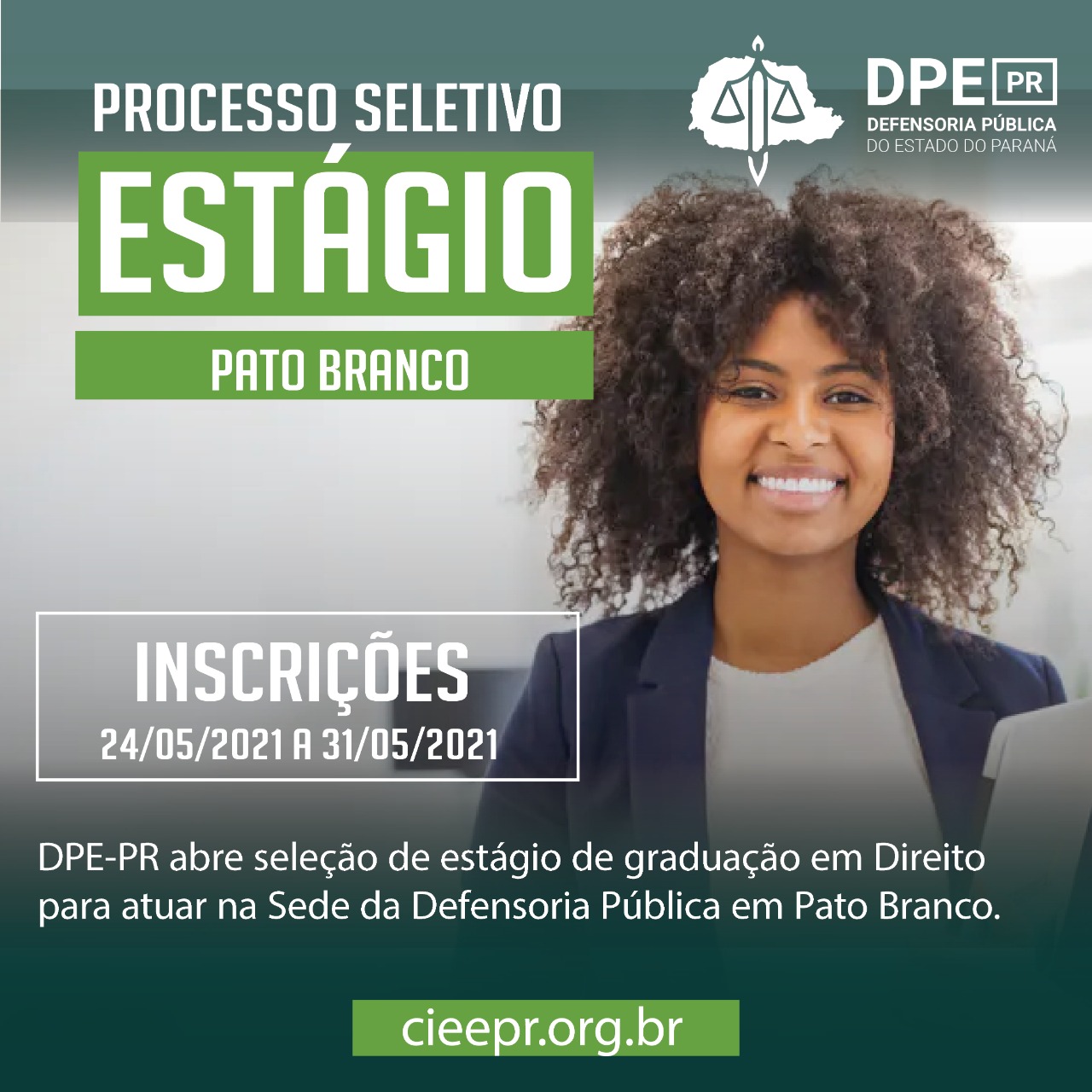 DPE-PR abre vagas de estágio em Pato Branco