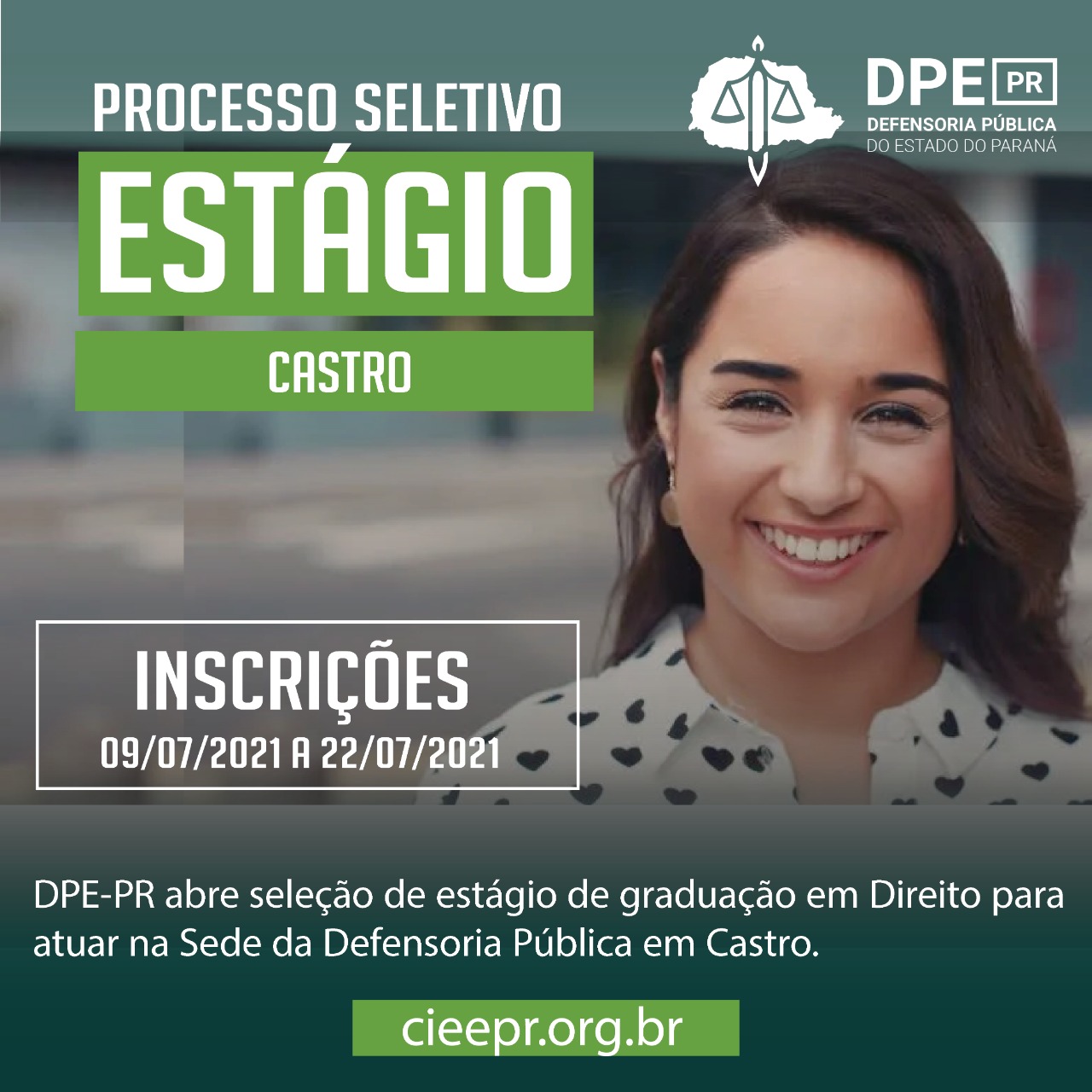 DPE-PR abre vaga de estágio de Pós-graduação