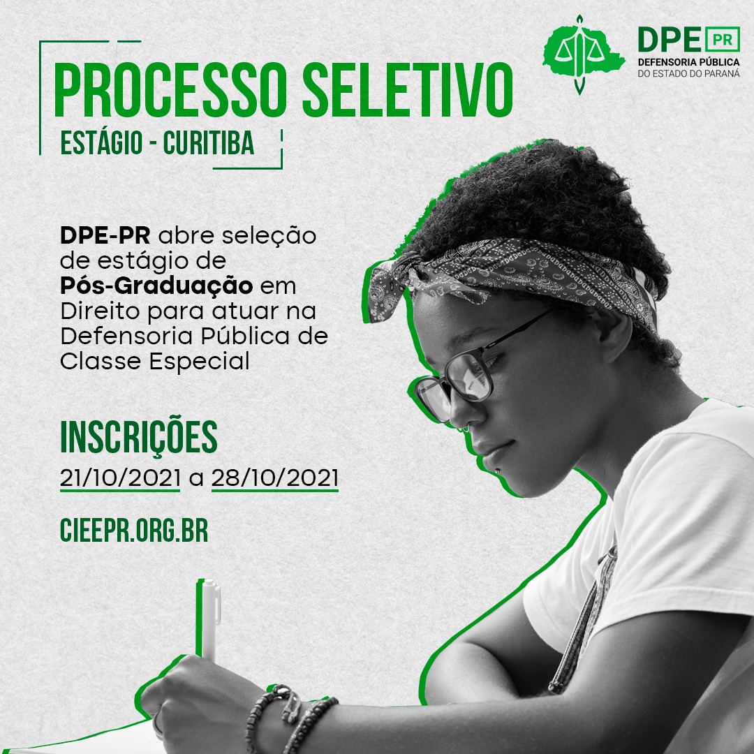 Processo seletivo de estágio para pós-graduandas(os) em Direito