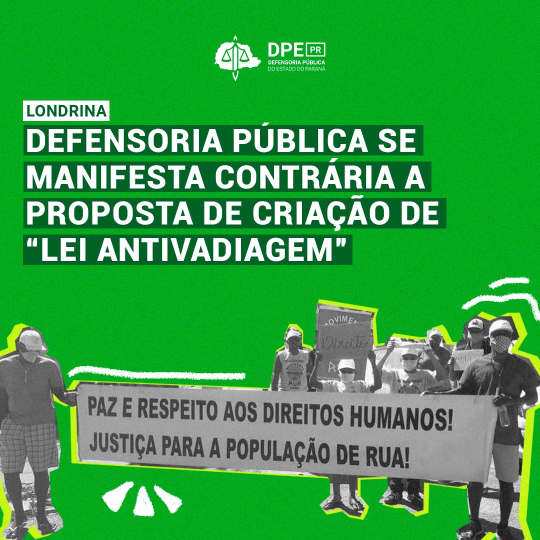 Defensoria Pública se manifesta contrária a proposta de criação de