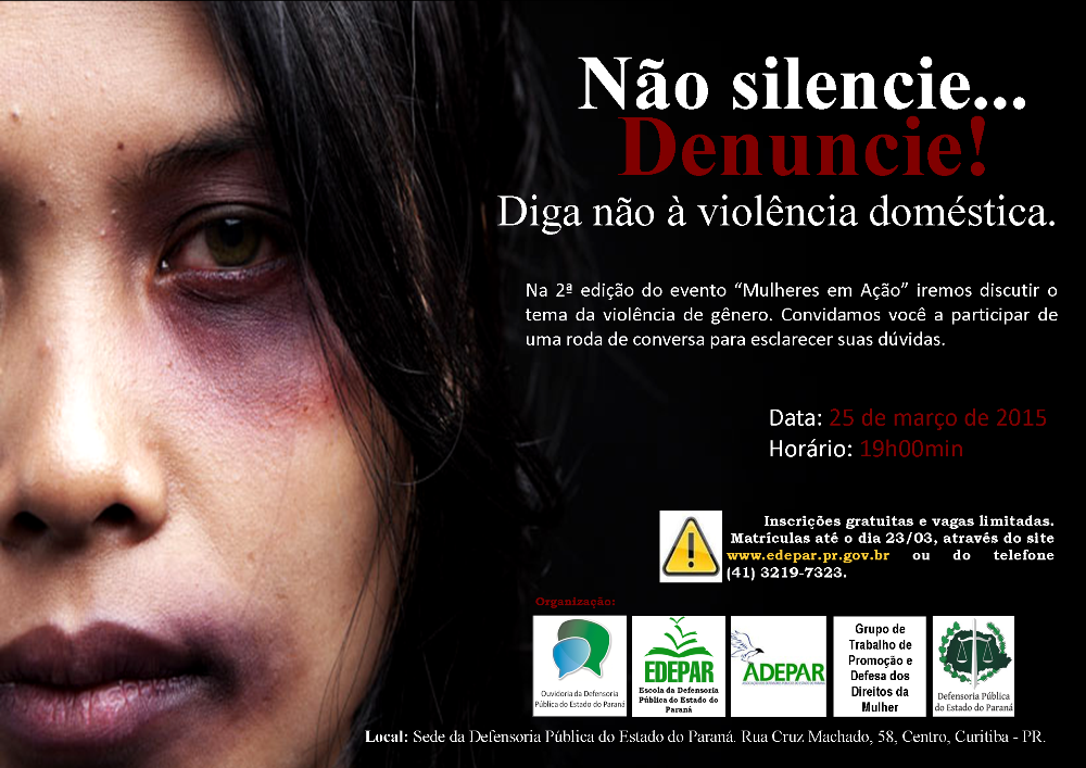 No mês da mulher, Defensoria realiza roda de conversa sobre violência de gênero.