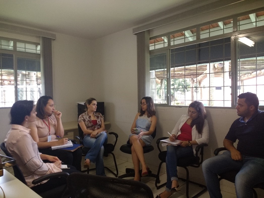 Participantes do Comitê, da esquerda para a direita: Kássia Maria Trevisan Soares Momesso, Renata Teixeira de Castro Tobaldino, Tânia Cordeiro Aldivino, Drª Mariana Gonzaga Amorim, Raquel Rodrigues Alegre Pagliarini e Alan Cassio Costa.