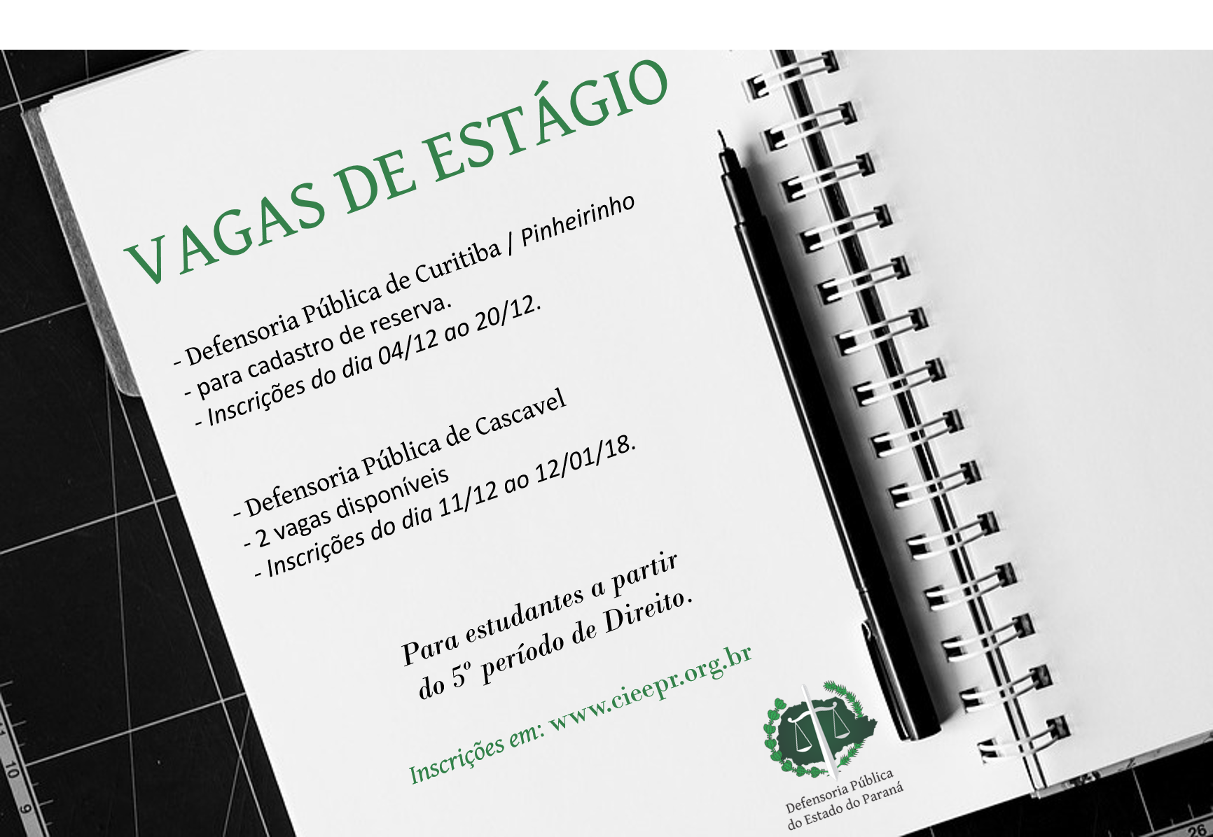 Informações para se candidatar às vagas