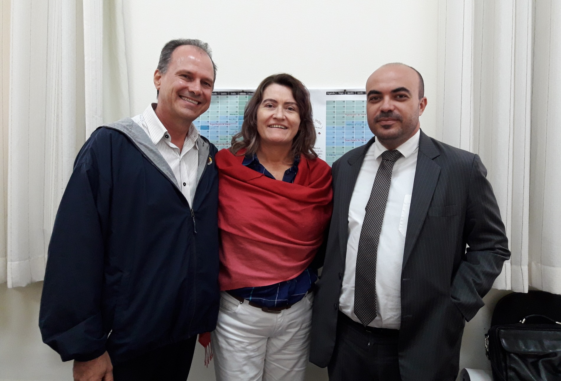 A partir da esquerda: Nelson Arns Neumann, Maristela Cizeski e Marcelo Diniz.