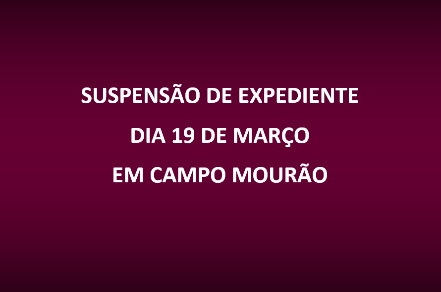 Suspensão do atendimento dia 19/03/2018.