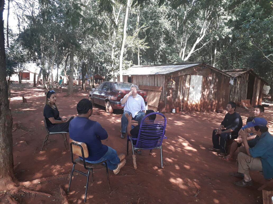 Aldeia indigena Aty Mirin, em Itaipulândia.