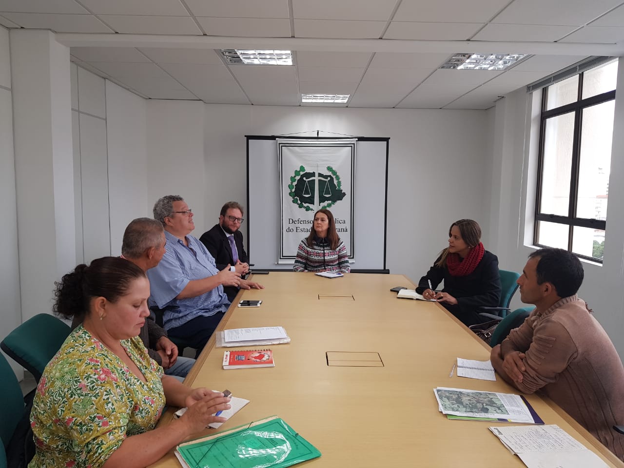 Reunião com os representantes do acampamento da Natureza em Laranjeiras do Sul e acampamento Perobal.