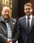 Imagem com foto do Defensor Público-Geral do Paraná, André Ribeiro Giamberardino, e do deputado estadual do Paraná Hussein Bakri.