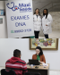 Imagem com fotos de atendimento do mutirão Concilia Paraná, em Curitiba.