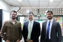 Imagem que mostra os defensores Dezidério Machado Lima, Nicholas Moura e Silva e Leonardo Alvite Canella, que integram a Comissão Organizadora do III Concurso Público para Servidores e Servidoras da DPE-PR.
