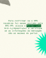 Imagem com um fundo branco emulando papel, em seu meio, tendo maior destaque, está um texto que comenta sobre a verificação de informações das mensagens no Portal Luna, logo ao lado do texto, um elemento gráfico verde.