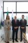 Imagem com a foto do Ministro Fachin junto do Defensor Público-Geral, André e da defensora Olenka