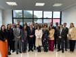 Imagem com a foto de diversos representantes da Defensoria e seus setores juntos do Ministro Fachin