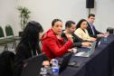Imagem com foto de cobertura do primeiro dia de atividades do Congresso Nacional de Tecnologia das Defensorias