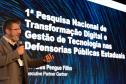 Imagem com foto de cobertura do encerramento do 1º Congresso de Tecnologia das Defensorias