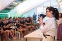 Atletas de base do Coritiba participam de palestra da DPE-PR. 