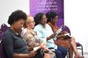 Legenda acessível: quatro mulheres, as quais participantes da roda de conversas.
Foto: Assessoria de Imprensa da Adepar