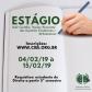 Na imagem vemos uma mão segurando uma caneta muito próxima a uma folha de papel, como se estivesse prestes a escrever algo. No canto superior lê: ESTÁGIO Sede Curitiba. Núcleo Itinerante das Questões Fundiárias e Urbanísticas. Abaixo temos a seguinte descrição:"Inscrições: ww.ciee.org.br" , "04/02/19 à 15/02/19", "Requisitos: estudante de Direito a partir do quinto semestre". No canto inferior direito vemos a logo da DPPR.
