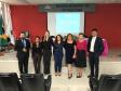 Na imagem vemos a coordenadora do NUDEM, Dra. Eliana Lopes, a Dra, Patrícia Mendes, o Defensor Público Carlos Augusto Silva Moreira Lima,  a psicóloga Jessica Paula da Silva Mendes e a assistente social Janaíne Priscila Nunes dos Santos e mais dois integrantes da Policia Civil. 